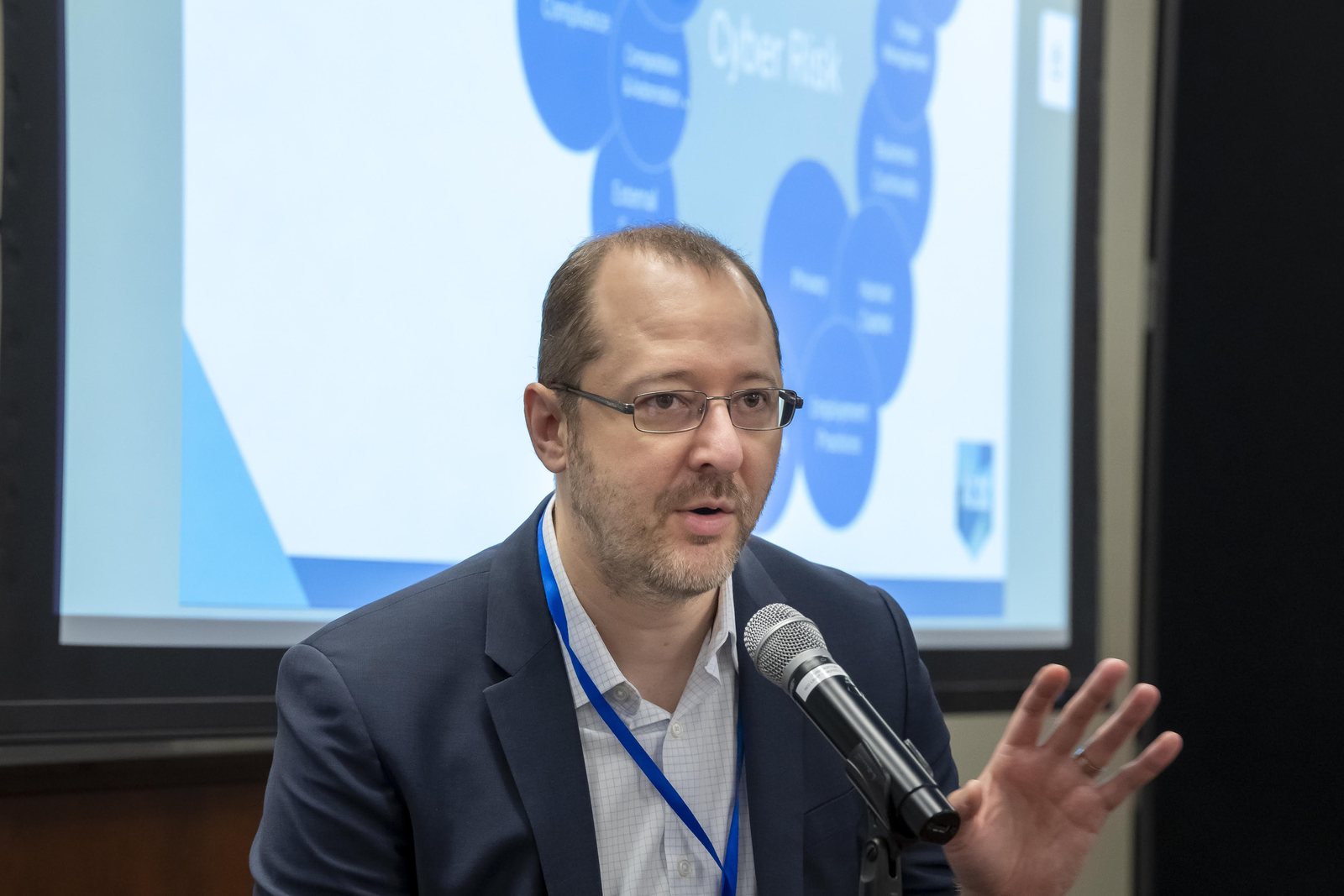 Evan Wheeler presenting at a conference