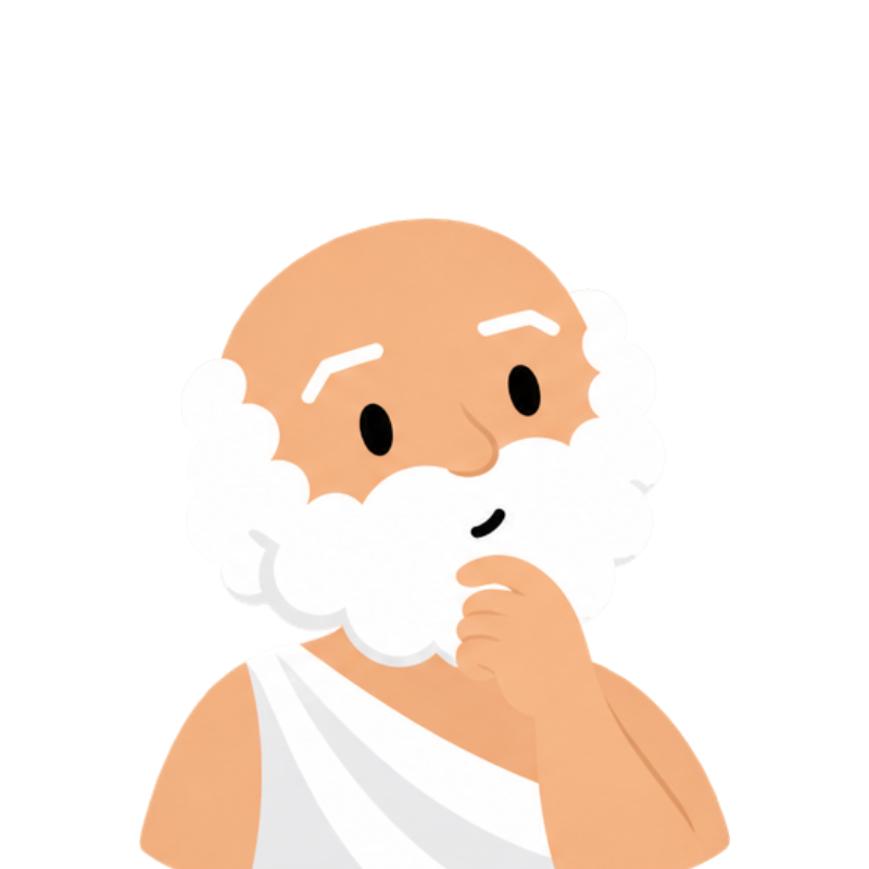 Socrates, hand on chin